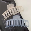 Korean elegant and stylish matte shark clip, back of the head, claw clip, large color hairpin, hair clip and headwear wholesale Application Scenario